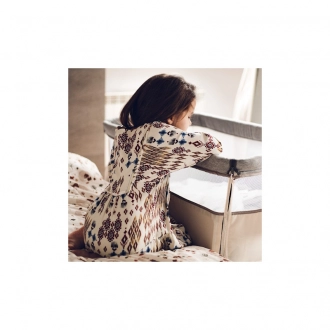 Кроватка приставная Lionelo Leonie Grey Stone/Серый - Фото 1