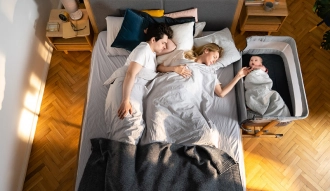 Кроватка приставная Lionelo Leonie Grey Stone/Серый - Фото 3