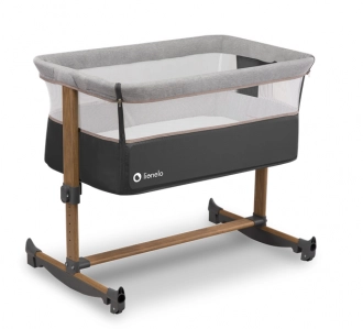 Кроватка приставная Lionelo Leonie Grey Stone/Серый - Фото 4