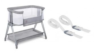 Кроватка приставная Lionelo Luna Beige Sand/Бежевый - Фото 11