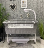 Кроватка приставная 3 в 1 Carrello Bloom CRL-10304 Cadet Grey/Серый