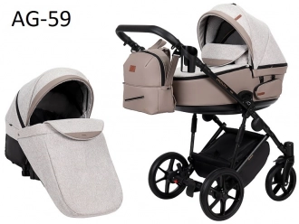 Універсальна коляска 2 в 1 Тканина/Екошкіра - Angelina Amica Gold AG-58 (Коричневий) - Фото 6