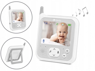 Видеоняня Lionelo BabyLine 7.1 Белый - Фото 4