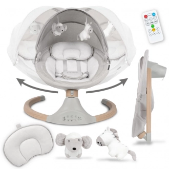 Центр укачивающий Kidwell Luxi Light Melange Wooden Светло-серый - Фото 8