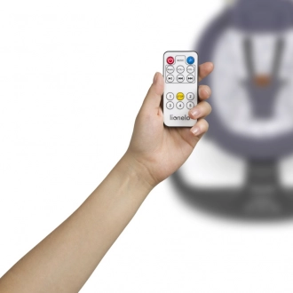 Шезлонг качалка Lionelo Ralf Grey White/Серый - Фото 14