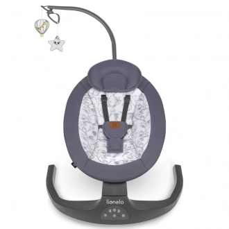 Шезлонг качалка Lionelo Ralf Grey White/Серый - Фото 1