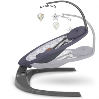 Шезлонг качалка Lionelo Ralf Grey White/Серый - Фото 5