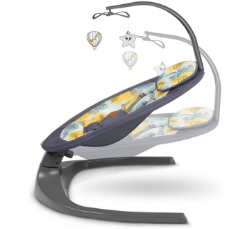 Шезлонг качалка Lionelo Ralf Grey Concrete Темно-серий - Фото 4