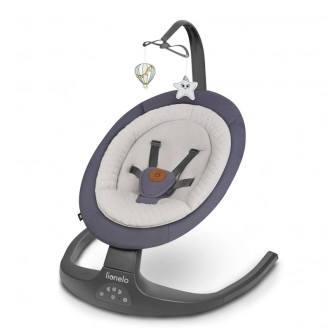 Шезлонг качалка Lionelo Ralf Grey Graphite/Графит - Фото 1