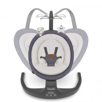 Шезлонг качалка Lionelo Ralf Grey Graphite/Графит - Фото 3