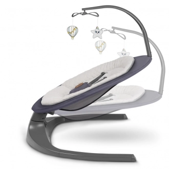 Шезлонг качалка Lionelo Ralf Grey Graphite/Графит - Фото 4