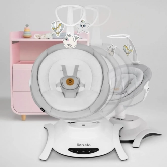 Кресло качалка Lionelo Bella Grey Concrete/Серий - Фото 5