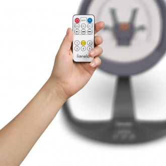 Шезлонг качалка Lionelo Rina Grey Concrete Серый - Фото 11