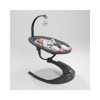 Шезлонг качалка Lionelo Rina Grey Concrete Серый - Фото 1