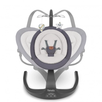 Шезлонг качалка Lionelo Rina Grey Concrete Серый - Фото 7