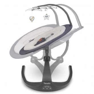 Шезлонг качалка Lionelo Rina Grey Concrete Серый - Фото 8