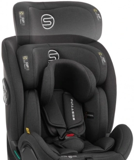 Автокрісло 0+/1/2/3 (0-36 кг) - Sesttino Shiver I-Size Isofix (Чорний) - Фото 10