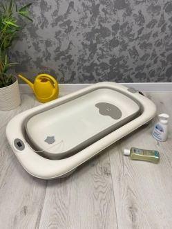 Ванночка складная детская El Camino Bath ME 1106 T-Control с термометром 80 см Серый - Фото 3