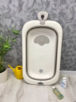 Ванночка складная детская El Camino Bath ME 1106 T-Control с термометром 80 см Серый - Фото 4