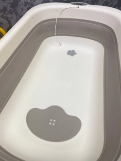 Ванночка складная детская El Camino Bath ME 1106 T-Control с термометром 80 см Серый - Фото 5