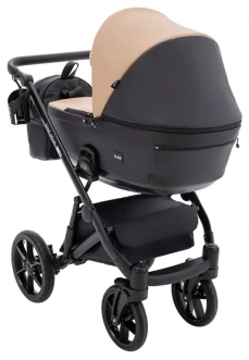 Коляска 2 в 1 Bair Kiwi Plus ECO BKP-18/15, екокожа Капучино/черный - Фото 1