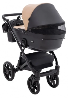Коляска 2 в 1 Bair Kiwi Plus ECO BKP-18/15, екокожа Капучино/черный - Фото 4