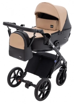 Коляска 2 в 1 Bair Kiwi Plus ECO BKP-18/15, екокожа Капучино/черный - Фото 5