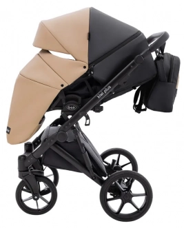 Коляска 2 в 1 Bair Kiwi Plus ECO BKP-18/15, екокожа Капучино/черный - Фото 8