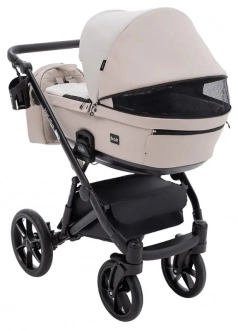 Коляска 2 в 1 Bair Kiwi Plus ECO BKP-32/33, екокожа Бежевый/капучино - Фото 2