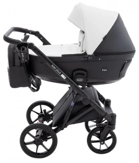Коляска 2 в 1 Bair Kiwi Plus ECO BKP-51/15, экокожа Белый/черный - Фото 2