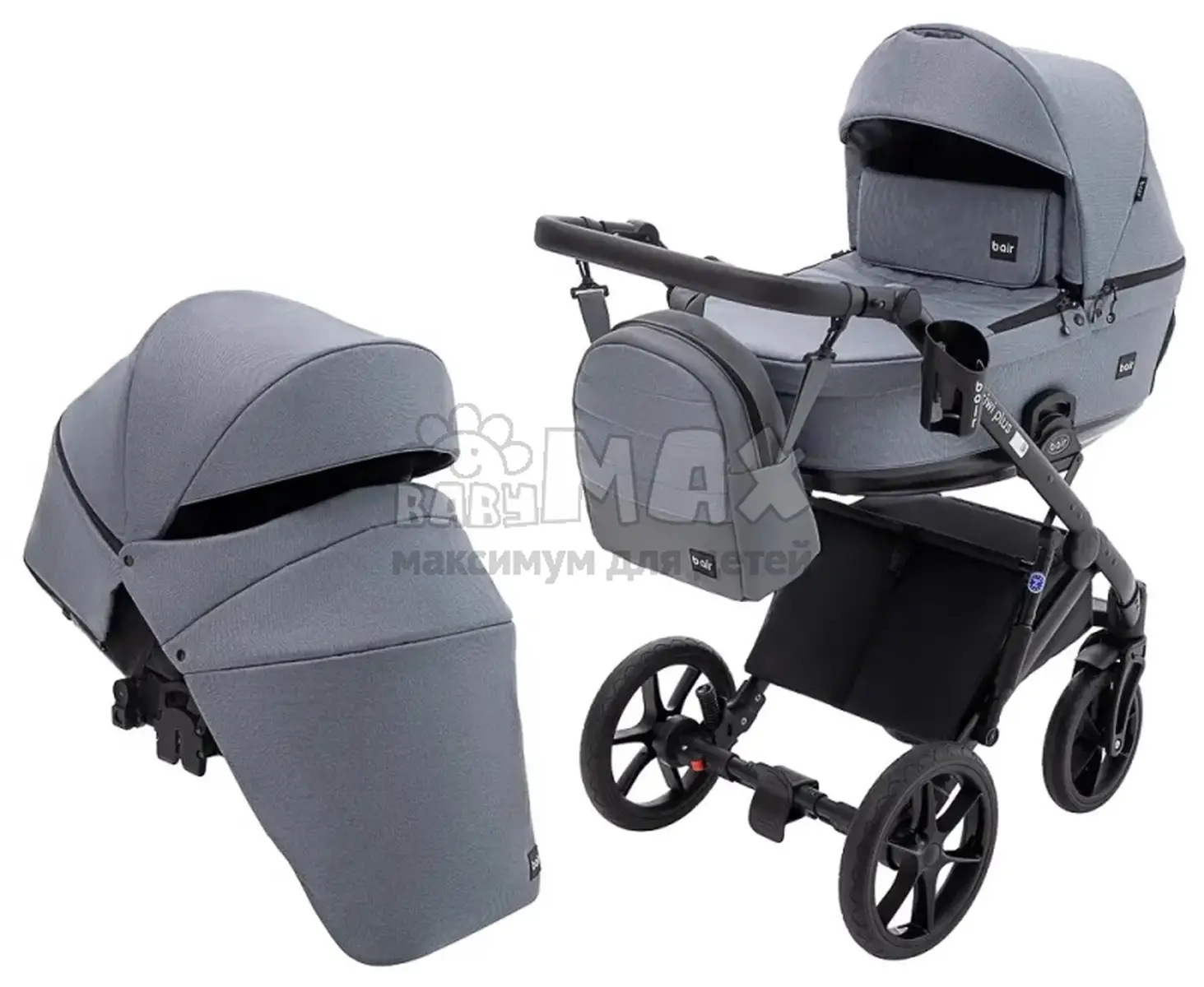 Ціна =19799грн. Дитяча коляска 2в1 Bair Kiwi Plus SOFT BKP-218
