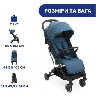Коляска прогулочная Chicco Trolley Me Синий - Фото 5