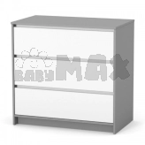 Комод пеленальный Верес Берн 90 см Бело-графитовый