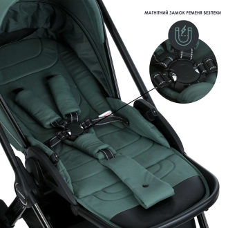 Коляска 2 в 1 El Camino ME 1124-2 PRESTIGE Smoke Green/Бирюзовый - Фото 20