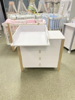 Комод пеленальный DeSon Svitanok ДСП 90 см Бело-буковый - Фото 1