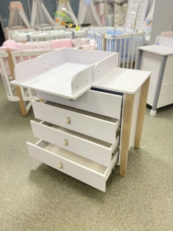 Комод пеленальный DeSon Svitanok ДСП 90 см Бело-буковый - Фото 2