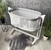 Кроватка приставная манеж El Camino NOA ME 1125-G Graphite/Серый