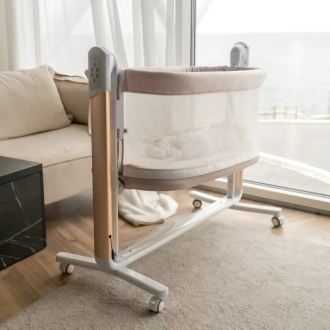 Кроватка приставная манеж El Camino NOA ME 1125-G Beige/Бежевый - Фото 5