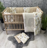 Комплект постельный Ведмедик Мишка с шариком 6 предметов, стеганый Бежевый