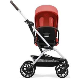 Прогулочная коляска - Cybex Eezy S Twist plus 2 Silver Hibiscus Red (Корраловый) - Фото 1