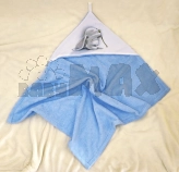 Уголок после купания ШкодаМода 77×87 см, махра Голубой