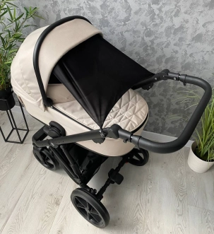 Коляска 2 в 1 Angelina FIBI F-7 Бежевый - Фото 10