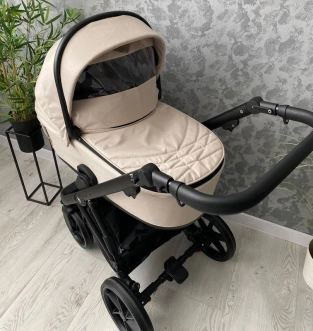 Коляска 2 в 1 Angelina FIBI F-7 Бежевый - Фото 14