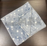 Плед 90х90 см, Флис - Eldoll Звездочки (Серый)