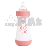 Бутылочка для кормления Chicco PERFECT 5 0м+ 240 мл. Розовый
