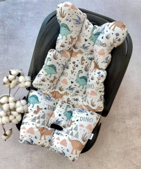 Матрас в прогулочную коляску -  Panda (Голубой с медвежатами) - Фото 2