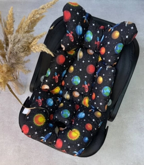 Матрас в прогулочную коляску -  Panda (Голубой с медвежатами) - Фото 3