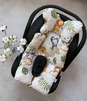 Матрас в прогулочную коляску -  Panda (Голубой с медвежатами) - Фото 5