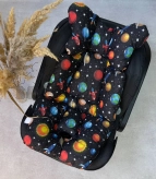 Матрас в прогулочную коляску Panda С планетами Черный