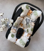 Матрас в прогулочную коляску - Panda (Бежевый со зверятами)